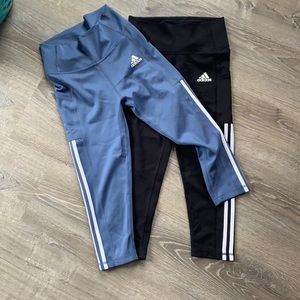 2 pairs of adidas active capris